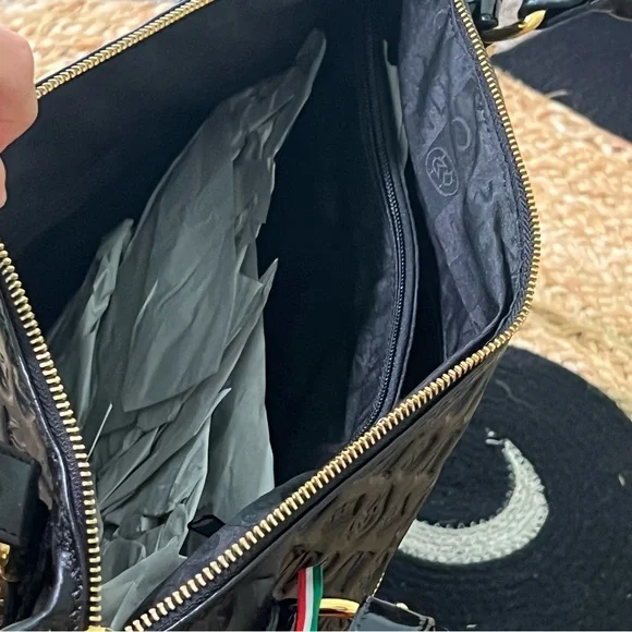 Marino Orlandi Black Bag 13 1/2” x 12”. EUC - Picture 6 of 6